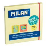 NOTAS ADHESIVAS MILAN 76X76 SUPER STICKY AMARILLO | 10 UNIDADES | (MILAN)